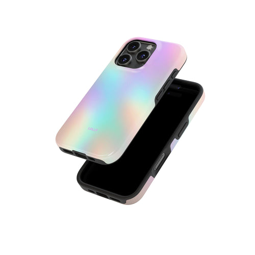 LULLY pastel aura phone case, angled view